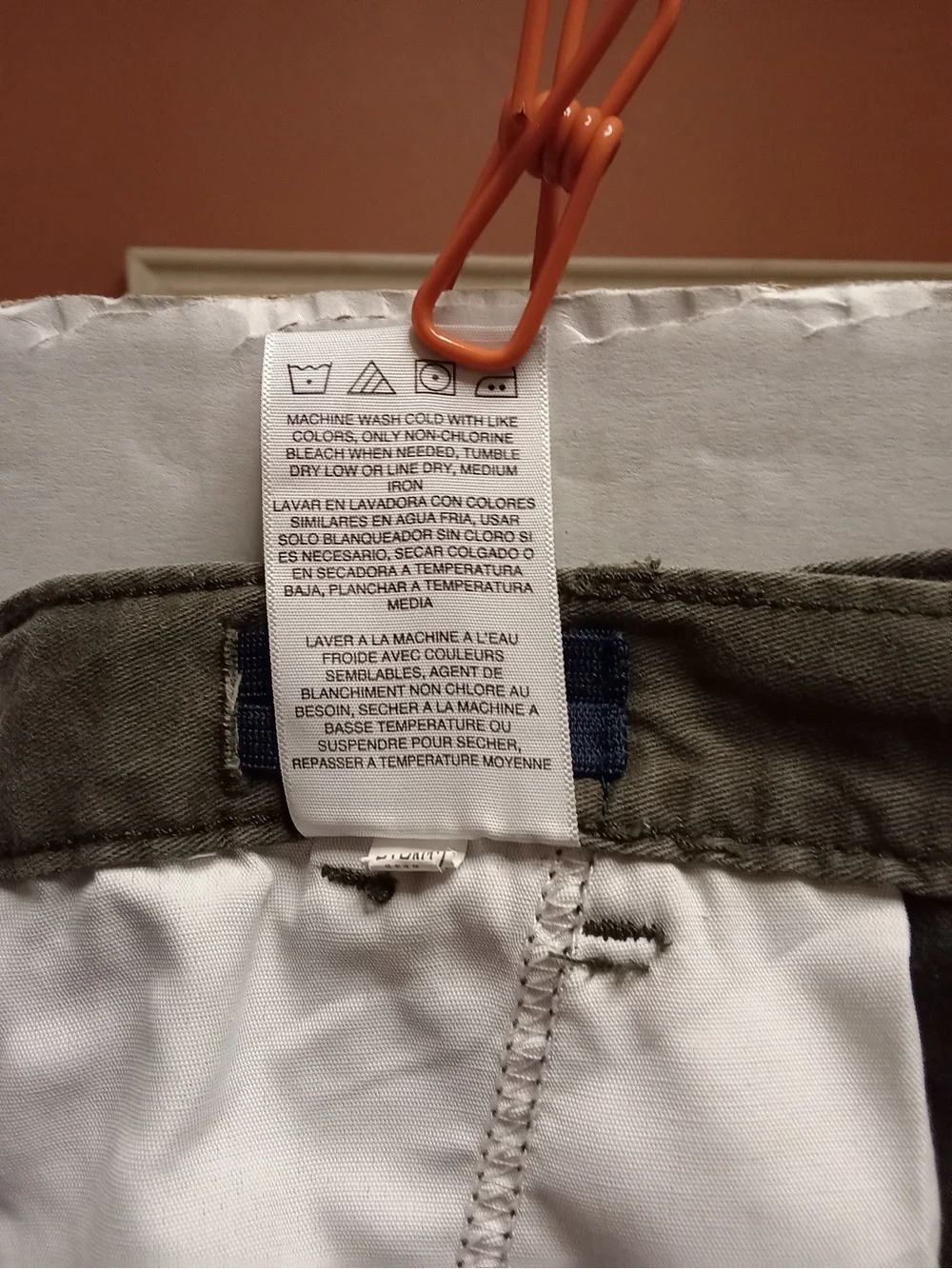 Boys Size 16 Regular Cargo Pants Olive Green Brown 100% Cotton E7